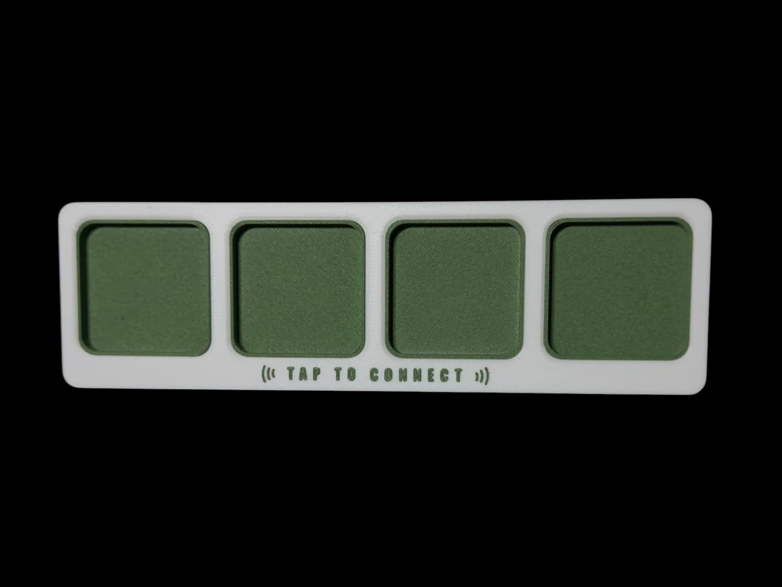 Tap Essential 4 seen flat, four empty sleeves along the strip.