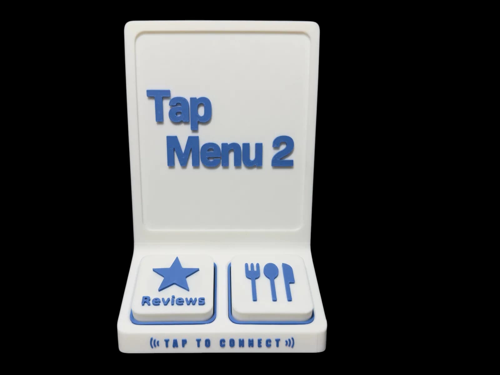 Tap Menu 2 from the front with the reviews and menu tiles in place.